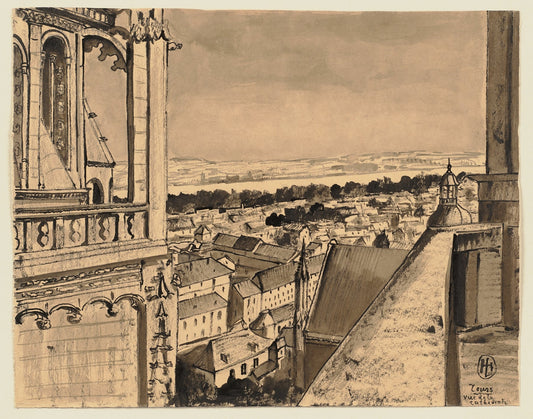 Blick Von Der Kathedrale in Tours by Hermann Lismann