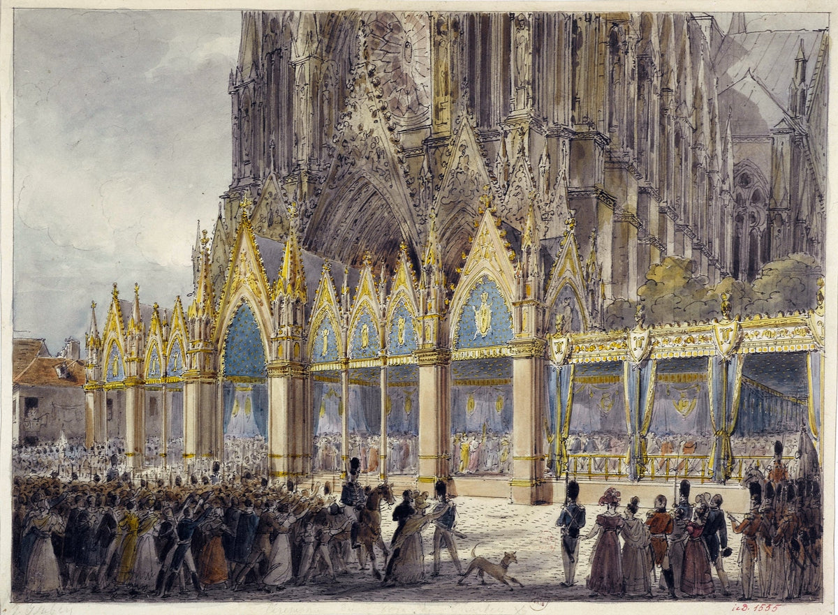 La Cathedrale de Reims Le Jour du Sacre de Charles X En by Charles Abraham Chasselat 