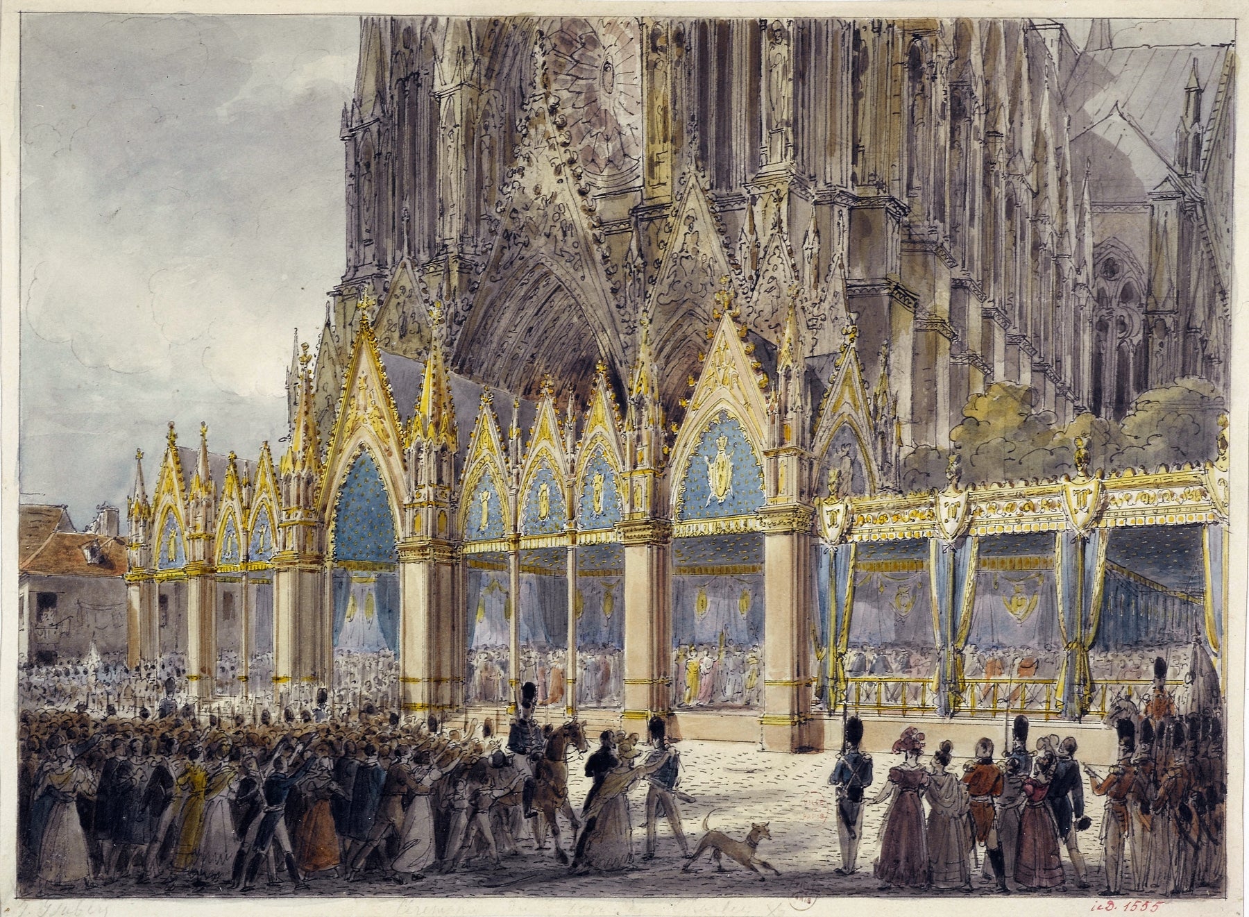 La Cathedrale de Reims Le Jour du Sacre de Charles X En by Charles Abraham Chasselat 