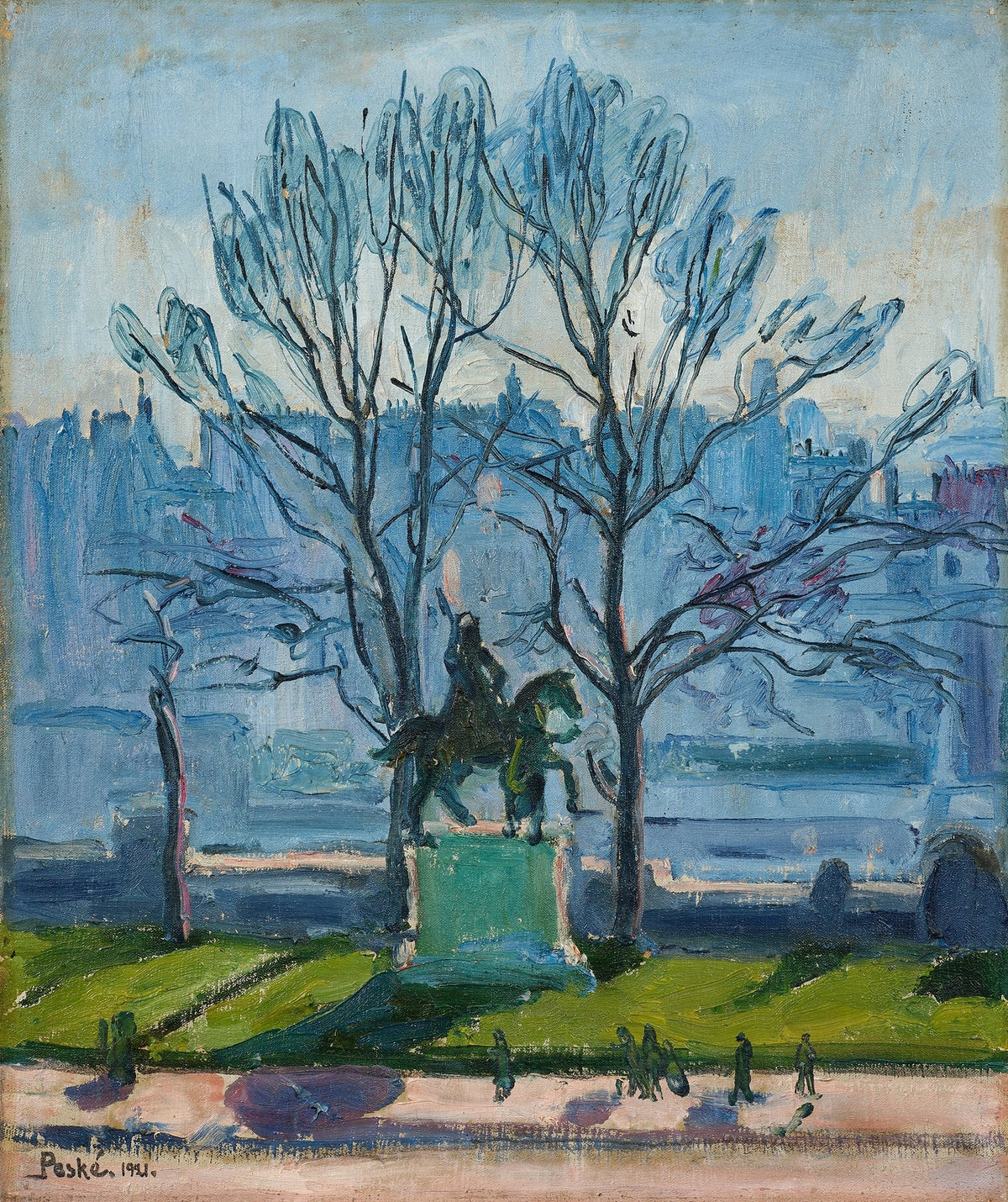 Statue de Charlemagne Sur Le Parvis de Notre Dame by Jean Peské
