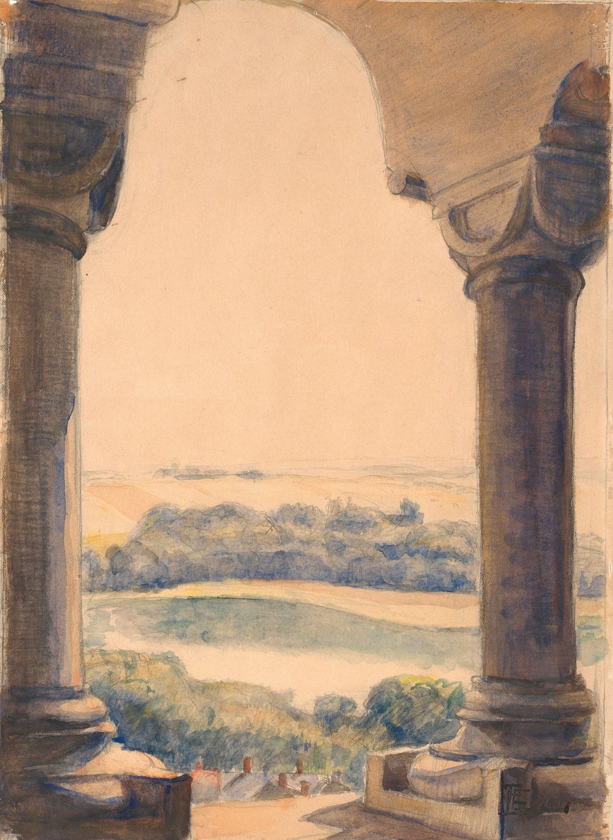 Udsigt Fra Viborg Domkirkes Sondre Tarn by Poul Simon Christiansen
