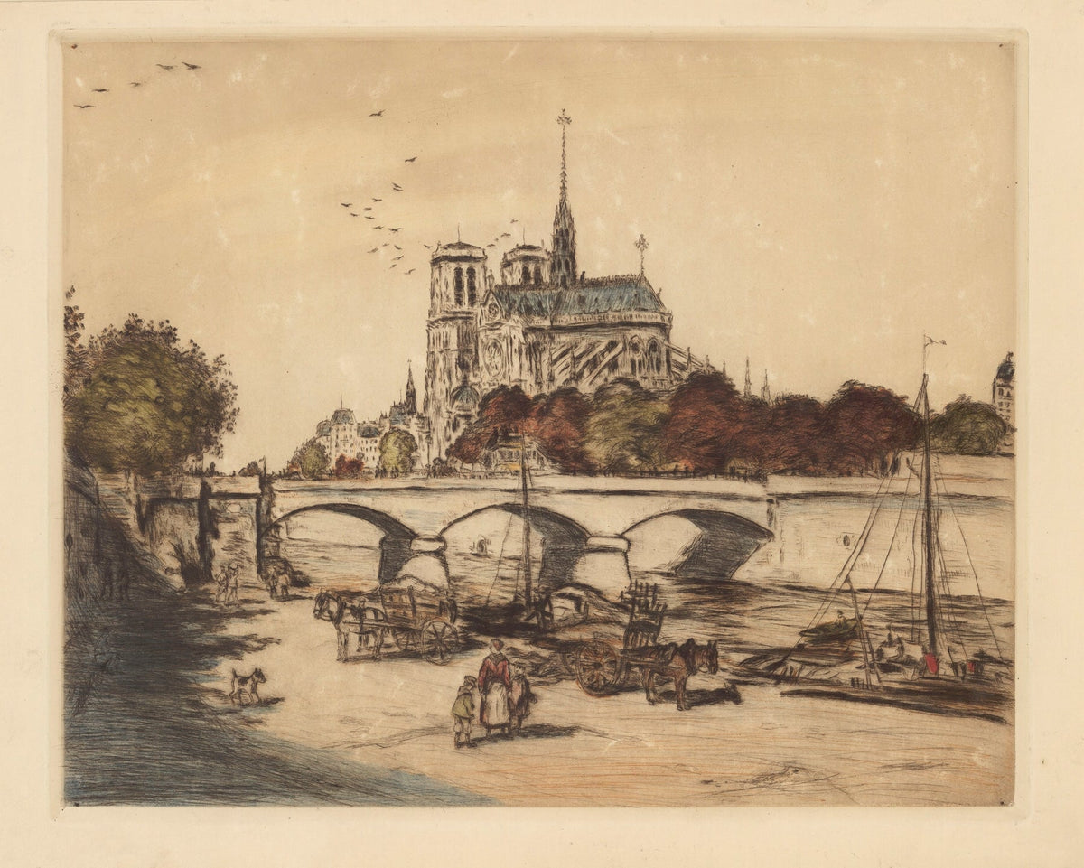 Notre Dame de Paris by Jean François Raffaëlli