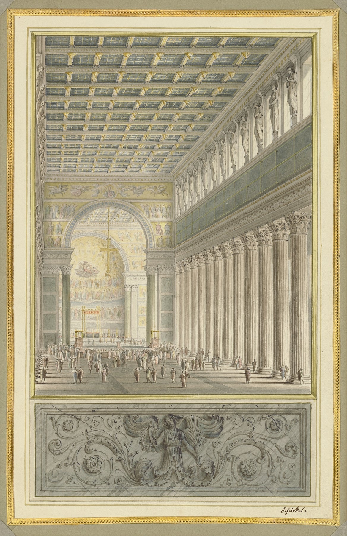 The Naveapseand Crossing of a Cathedral for Berlin by Karl Friedrich Schinkel