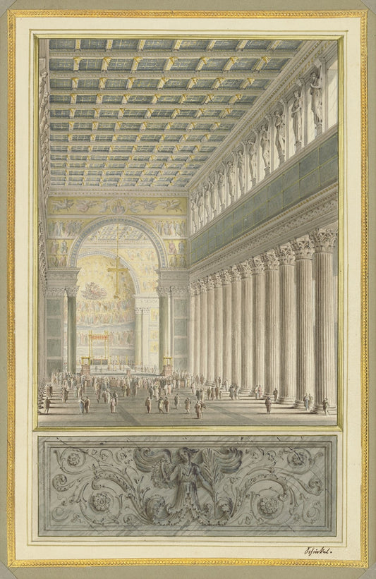 The Naveapseand Crossing of a Cathedral for Berlin by Karl Friedrich Schinkel