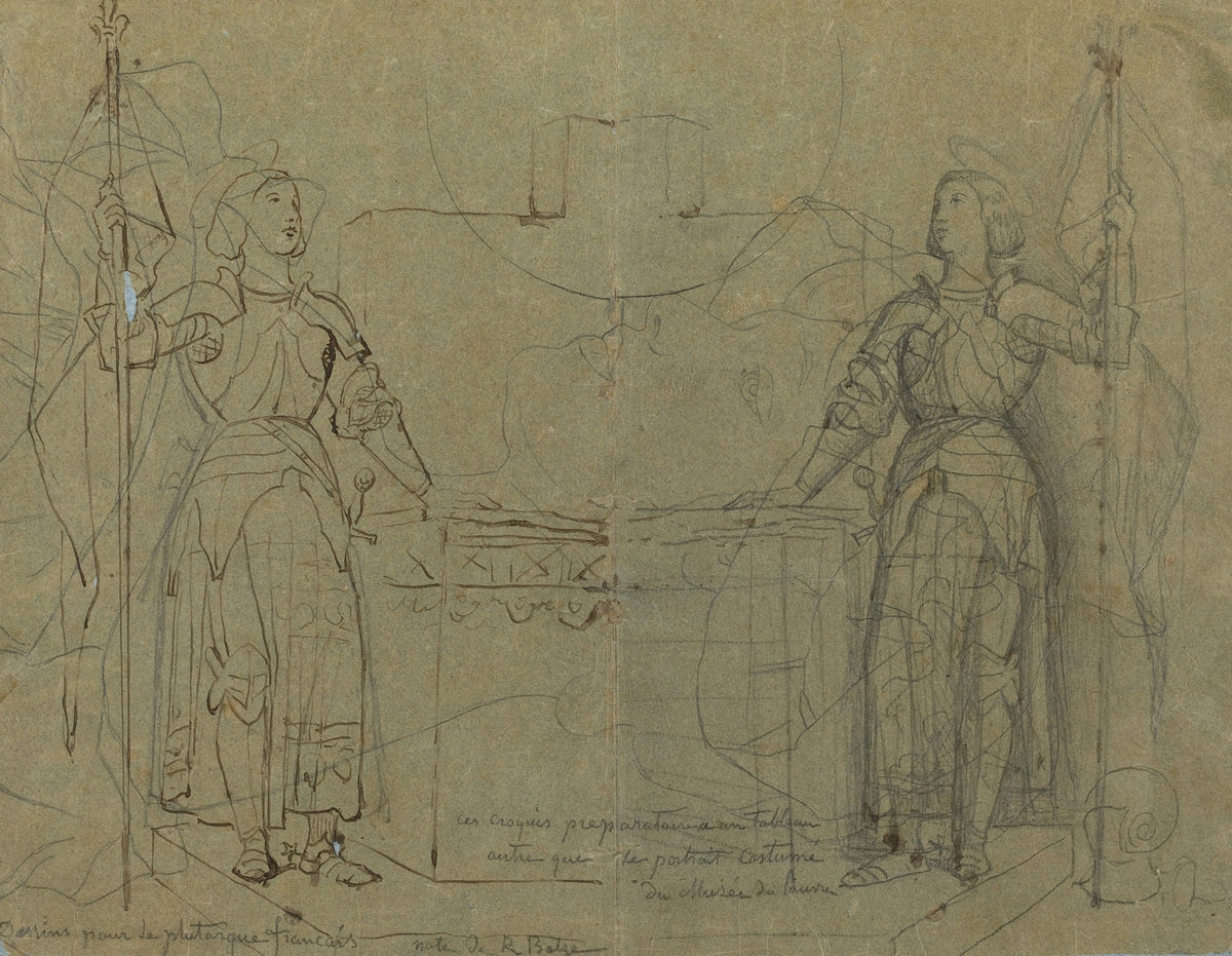 Joan of Arc Standing at the Altar at Reims Cathedral by Jean Auguste Dominique Ingres