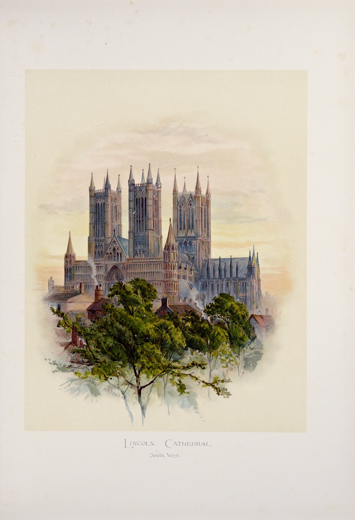 Lincoln Cathedral from the South West by Arthur Wilde Parsons