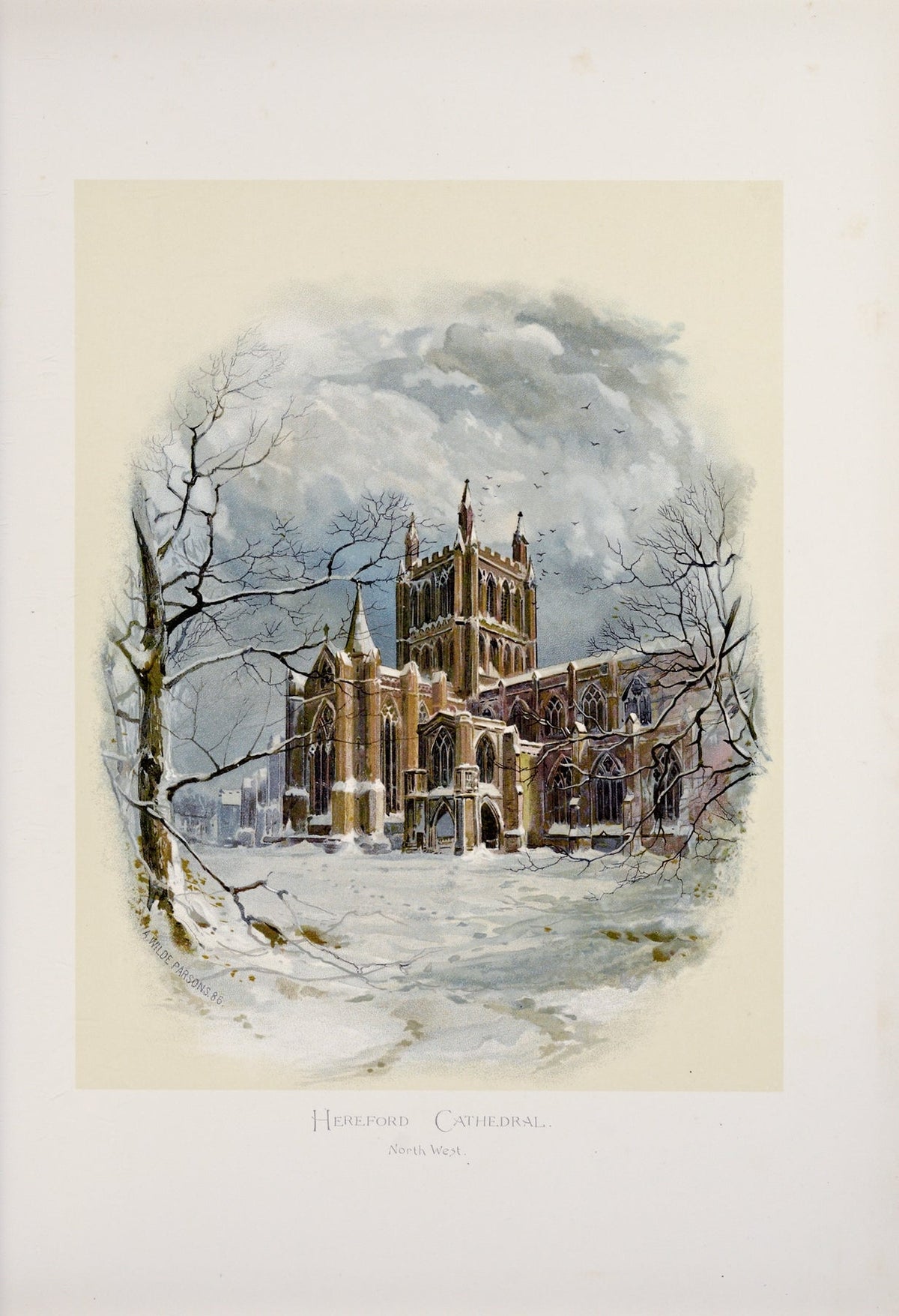 Hereford Cathedral from the North West by Arthur Wilde Parsons 