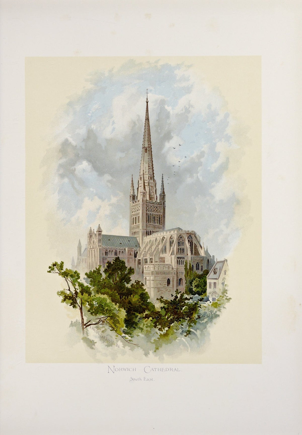 Norwich Cathedral from the South East by Arthur Wilde Parsons 