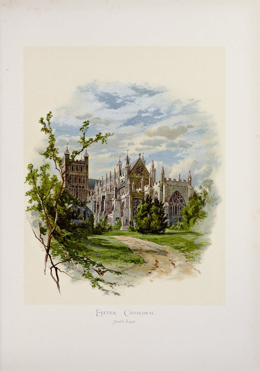 Exeter Cathedral from the South East Catholic artwork