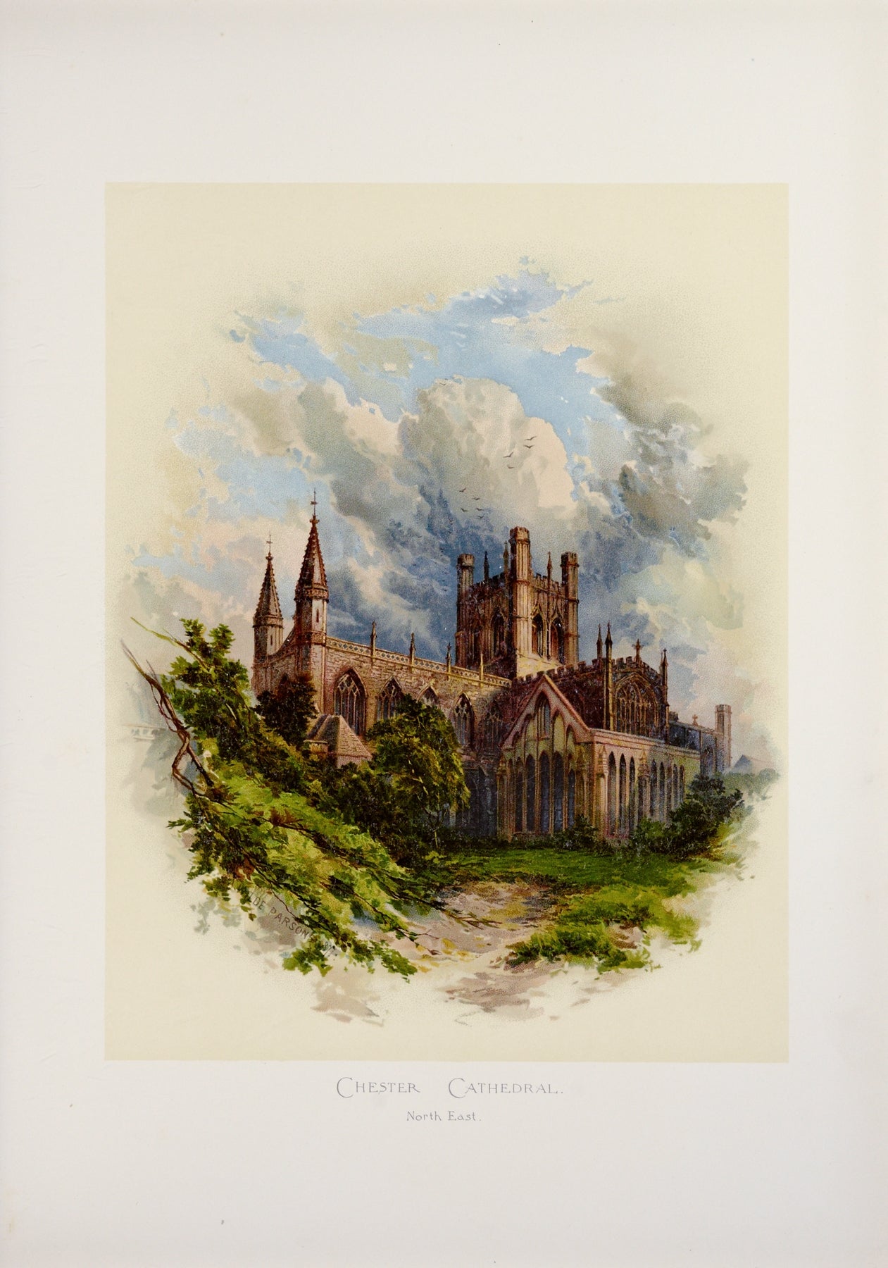 Chester Cathedral from the North East Catholic artwork