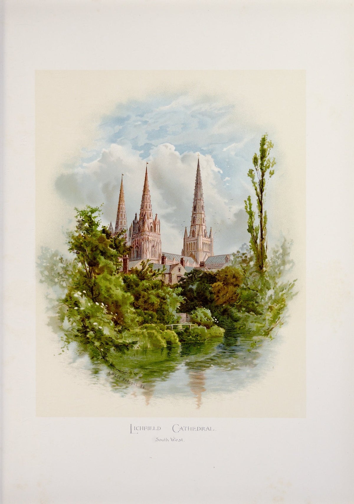Lichfield Cathedral from the South West Catholic artwork