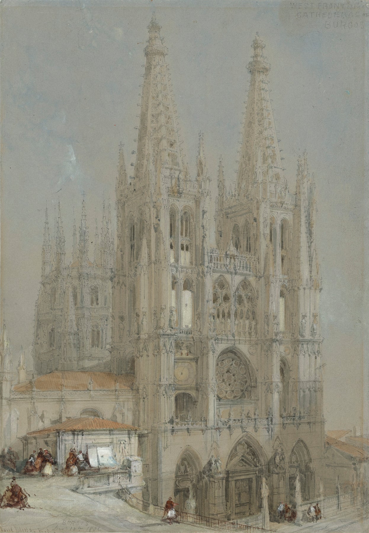 A View of Burgos Cathedral Spain Catholic artwork