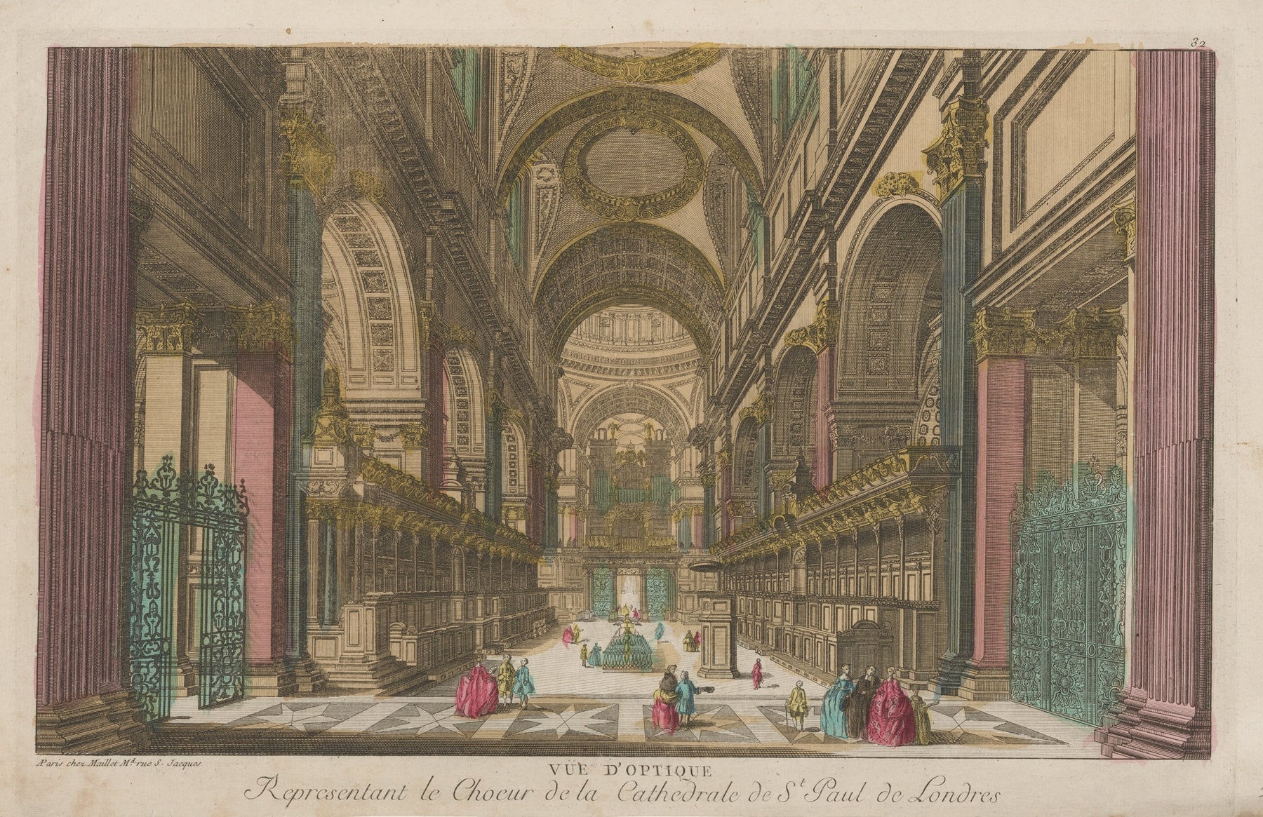 Optical View representing the choir of St Paul’s Cathedral in London Catholic artwork