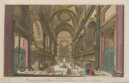 Optical View representing the choir of St Paul’s Cathedral in London Catholic artwork