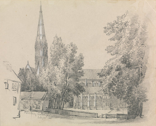 A View of Salisbury Cathedral Catholic artwork