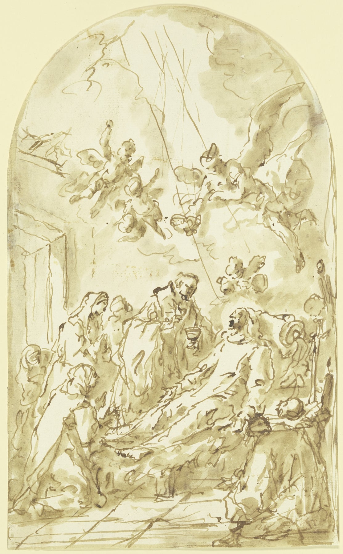 Letzte Kommunion einer sterbenden Nonne Catholic artwork