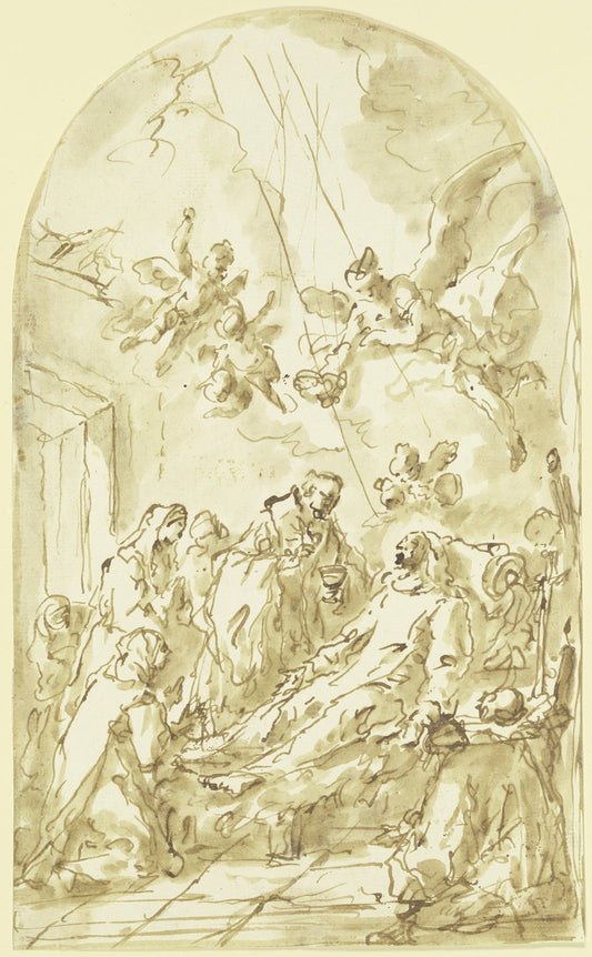 Letzte Kommunion einer sterbenden Nonne Catholic artwork