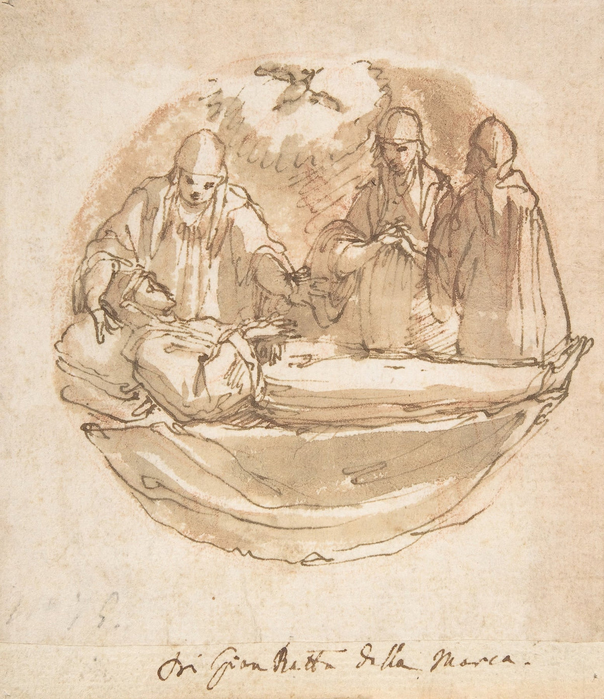 A Nun on Her Deathbed, the Holy Spirit Above Catholic artwork
