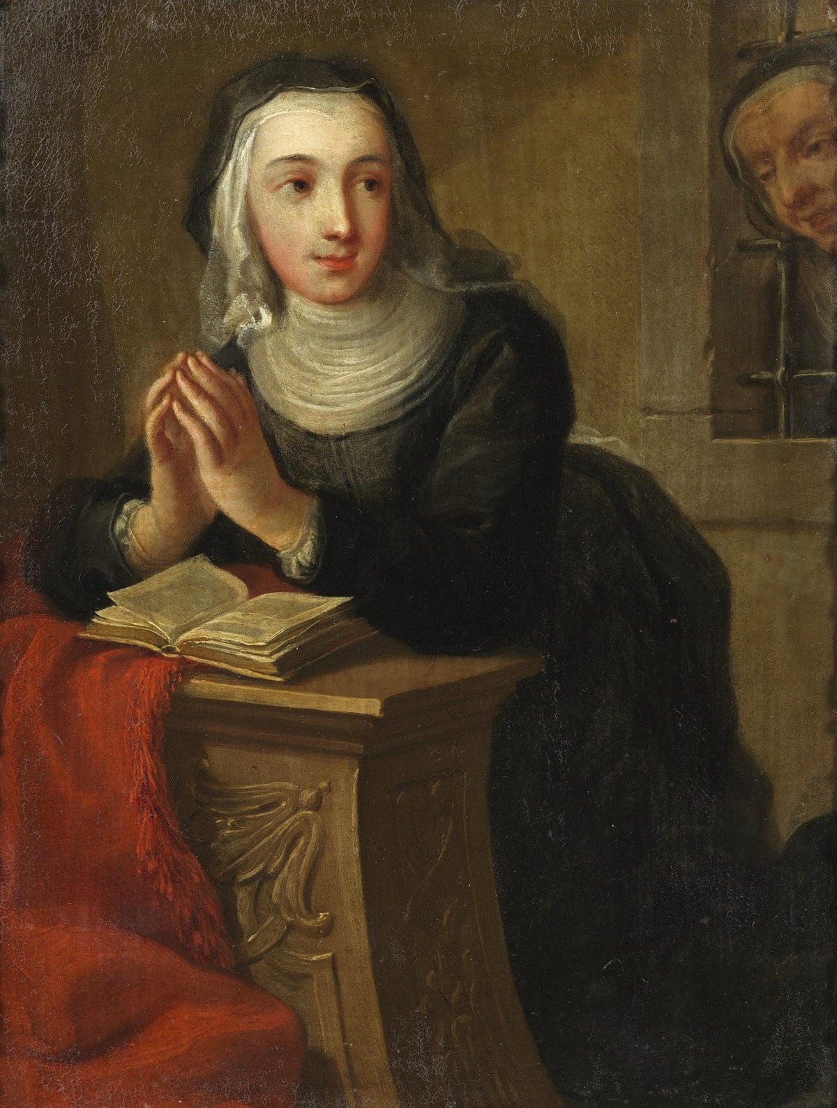 Kneeling Nun Catholic artwork