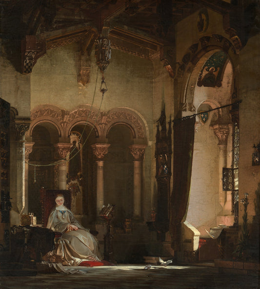 Joan of France as a nun in the convent at Bourges Catholic artwork