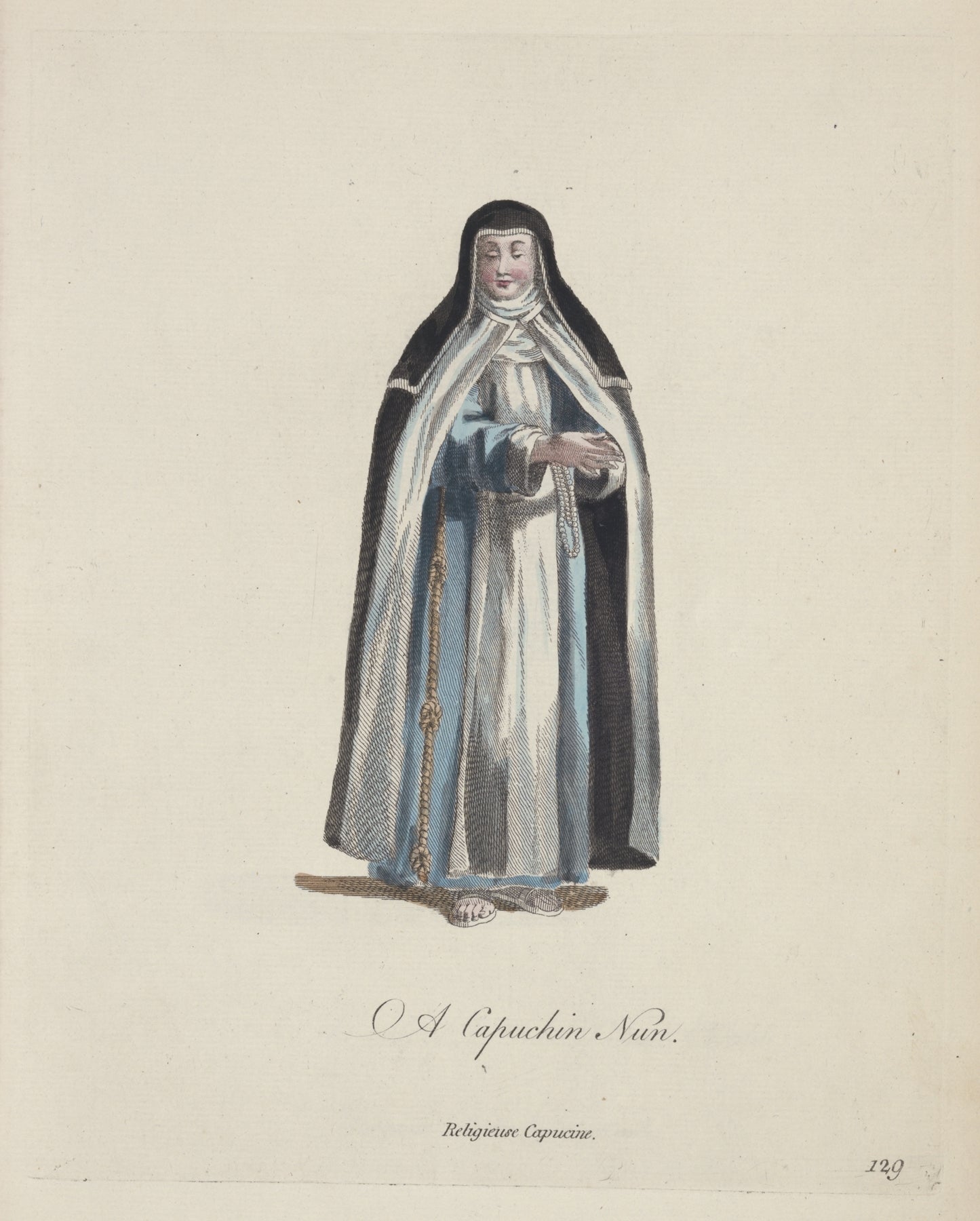A Capuchin nun. Religieuse Capucine. Catholic artwork