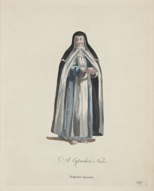 A Capuchin nun. Religieuse Capucine. Catholic artwork