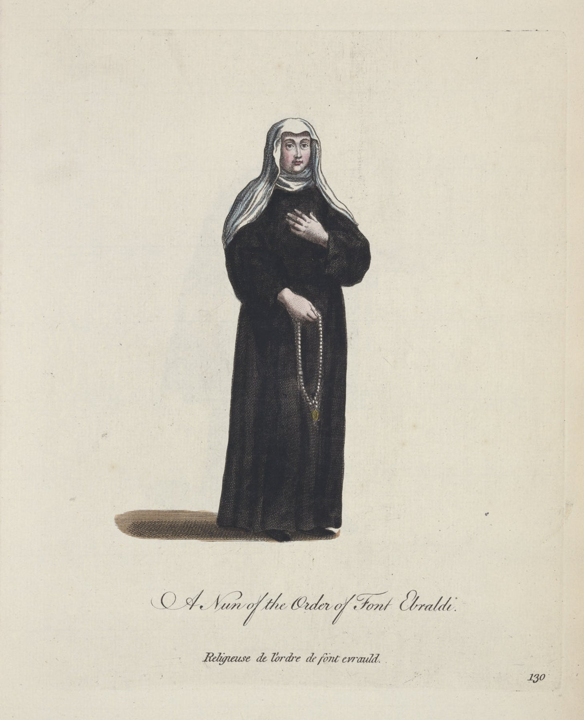 A nun of the order of Font Ebraldi. Religeuse de l’ordre de Font Evrauld. Catholic artwork