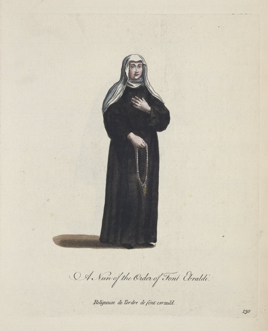 A nun of the order of Font Ebraldi. Religeuse de l’ordre de Font Evrauld. Catholic artwork