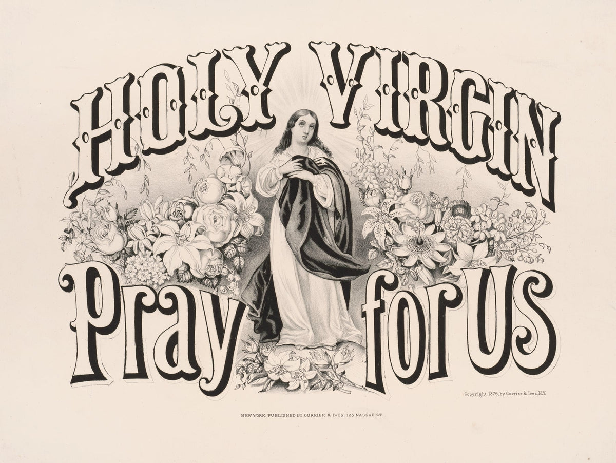 Holy virgin pray for us Catholic artwork