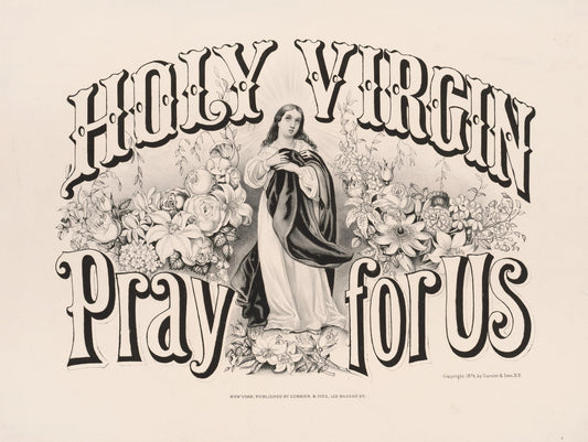 Holy virgin pray for us Catholic artwork