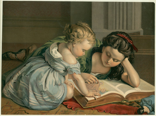 The first bible lesson Catholic artwork