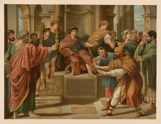 The blinding of Theophilus, the high priest Catholic artwork