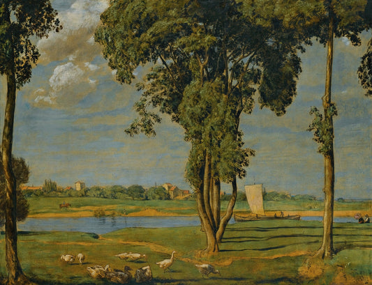 On The Banks Of The River Main fine artwork