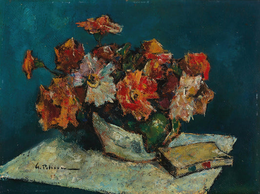 Still Life with Flowers and a Book fine artwork