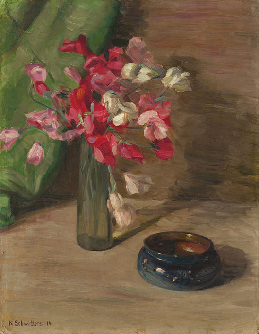 Ohne Titel (Stilleben mit roten Blumen) fine artwork