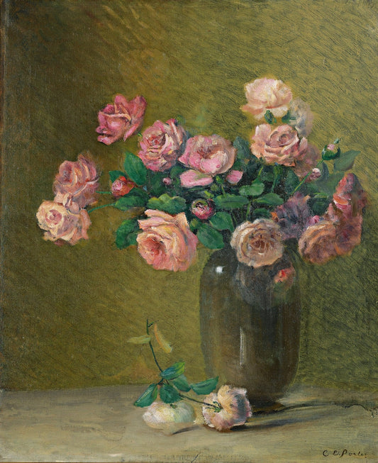 Pink Roses On A Table fine artwork