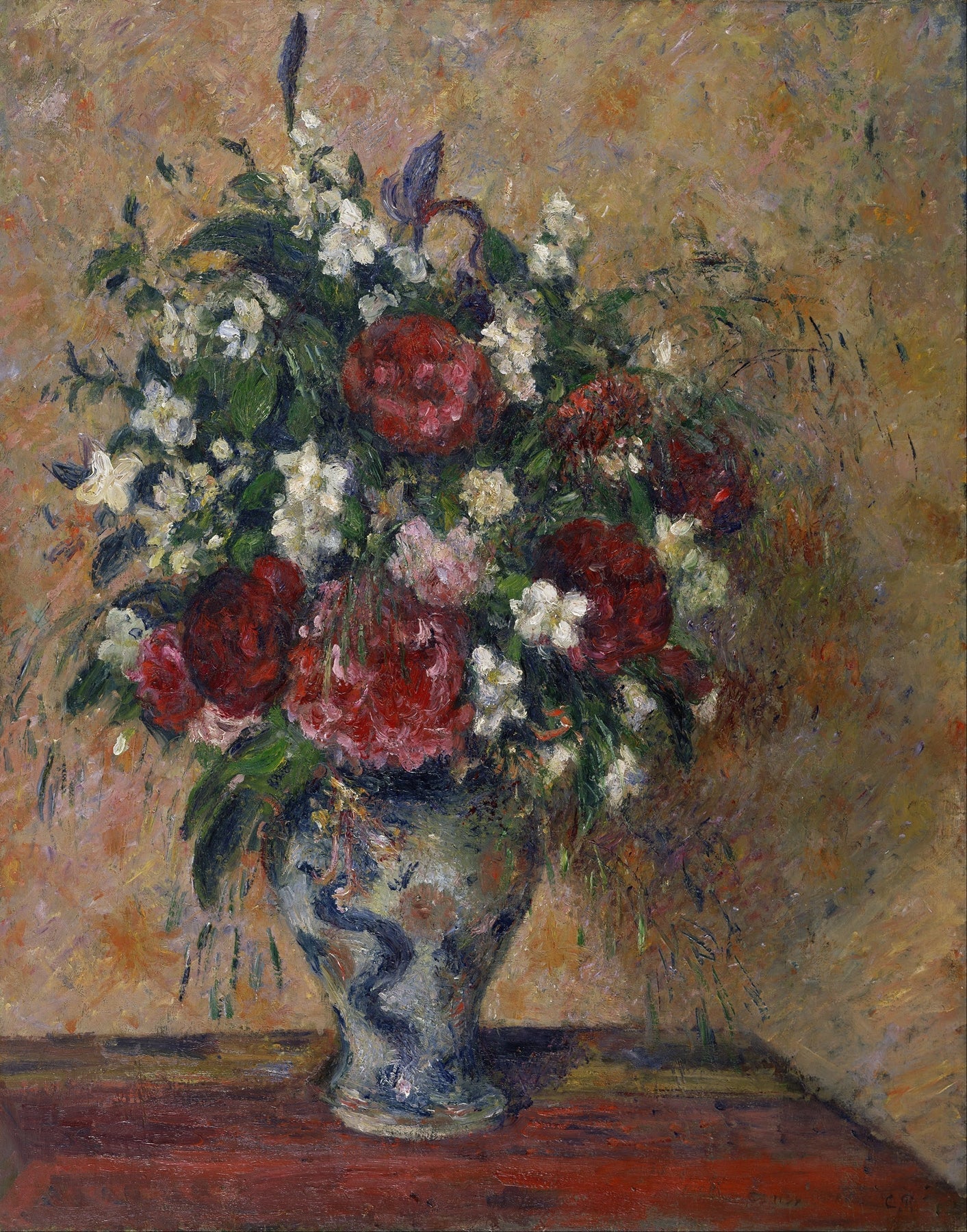 Still life with peonies and mock orange fine artwork