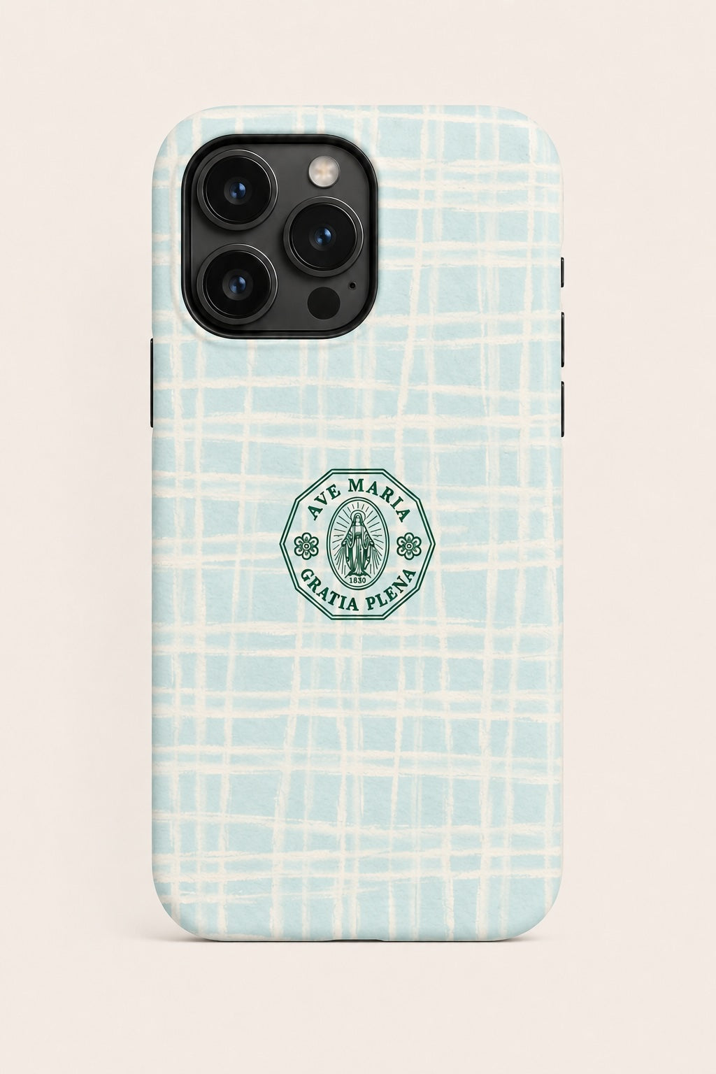 Aqua Crosshatch Phone Case