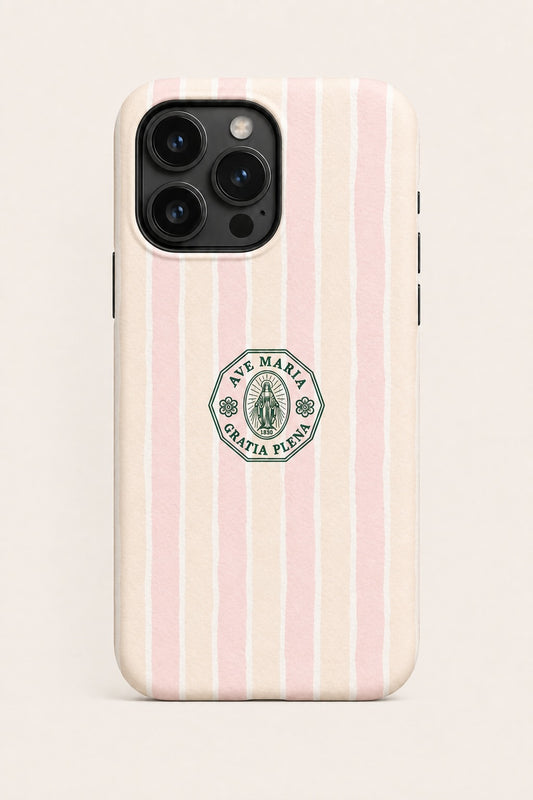 Blush Awning Stripe Phone Case