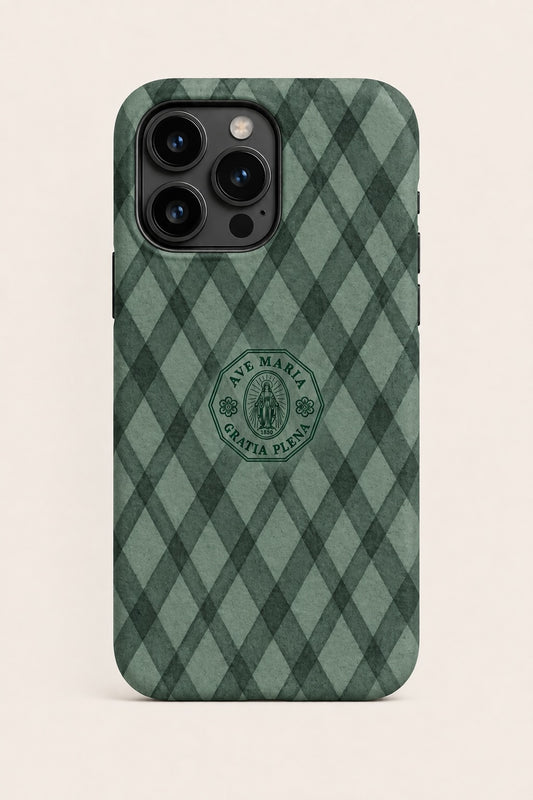Celadon Argyle Phone Case
