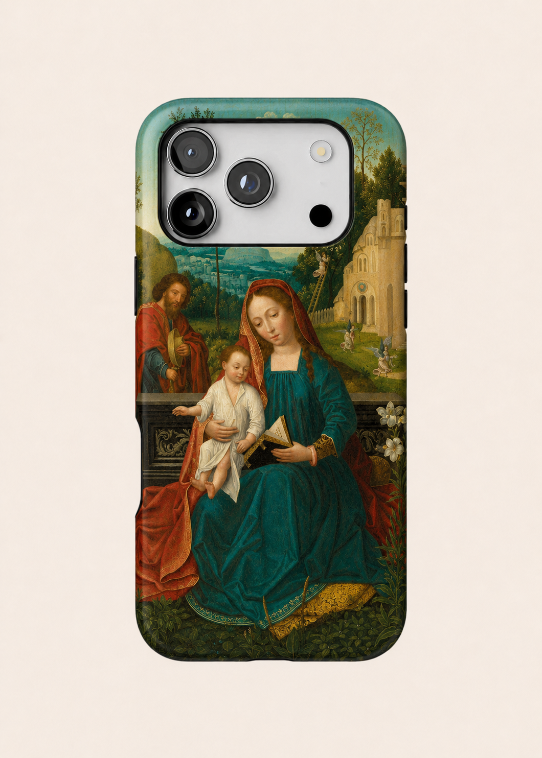 The Holy Family in a Landscape Phone Case