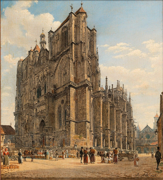 A View of the Regensburg Cathedral