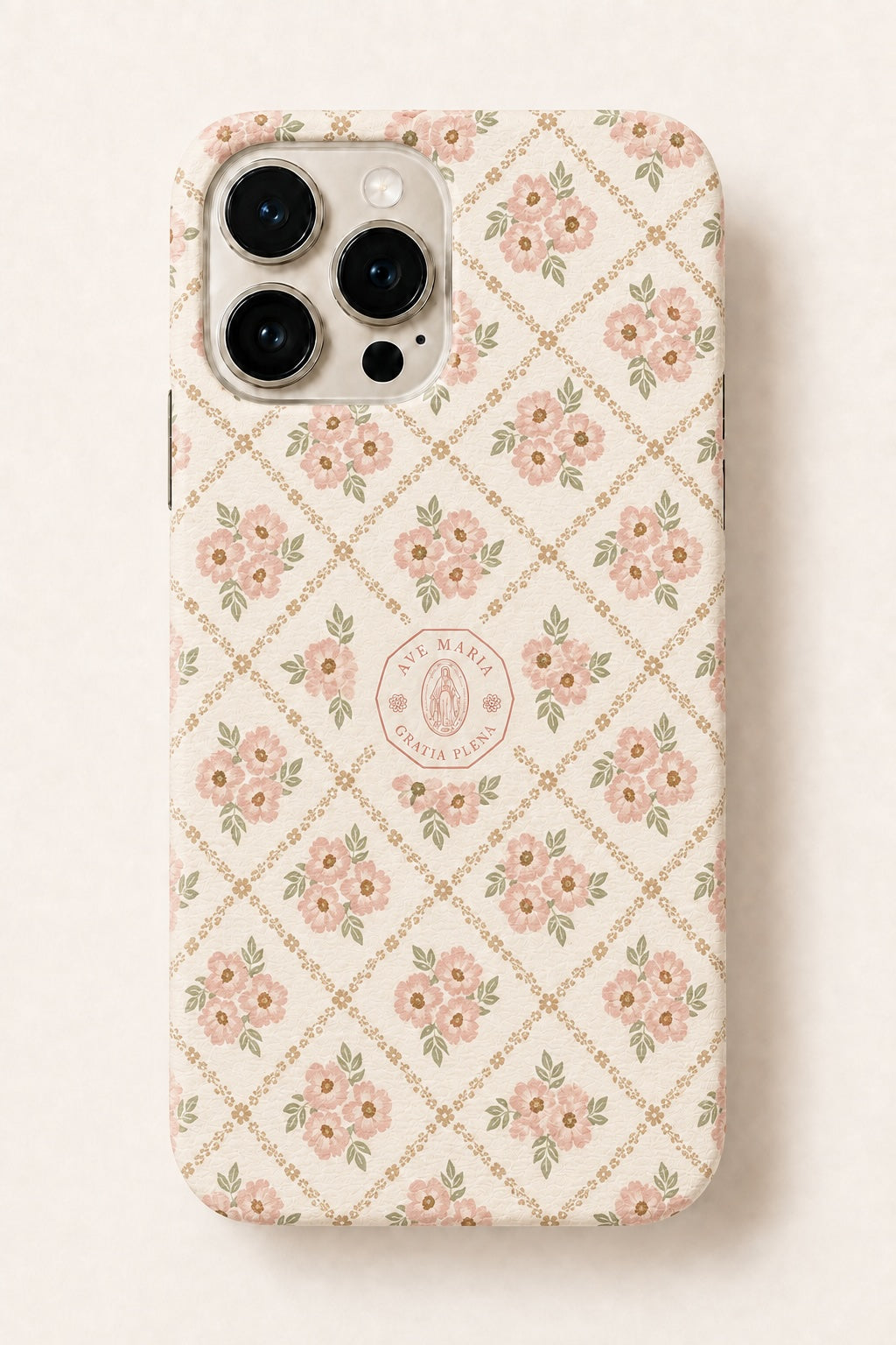 Vintage Rose Lattice Phone Case