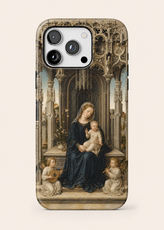 Virgin and Child with Musical Angels Phone Case